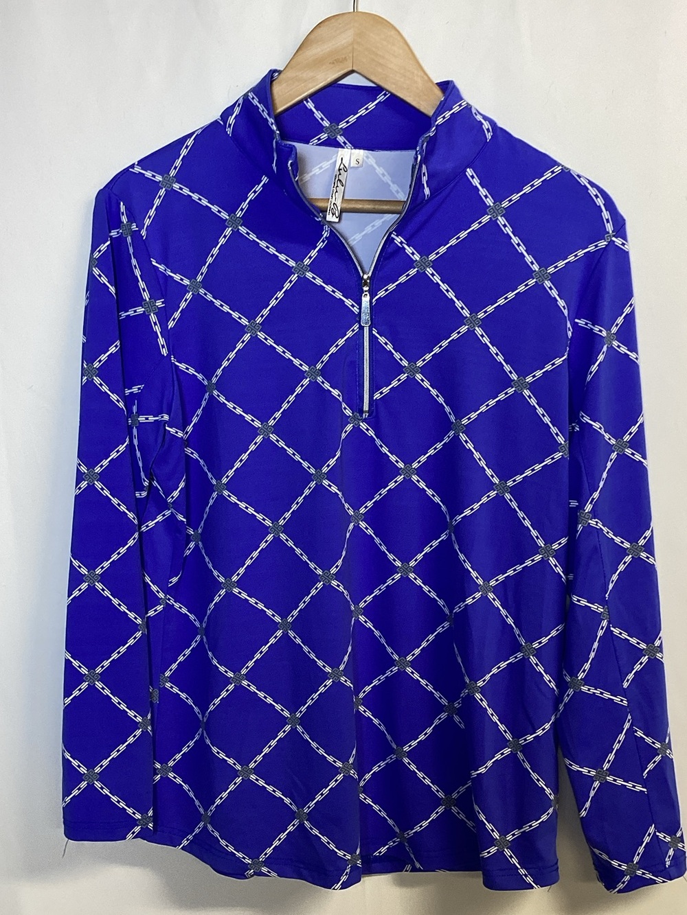LULU-B Athletic Leisure 1/4 Zip Bright Blue Pullover Size S